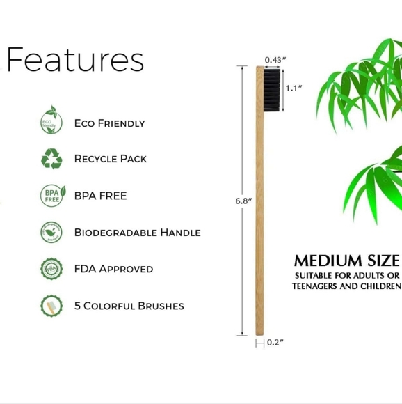 Eco-Friendly Bamboo Toothbrush Set - Picture 7 of 8